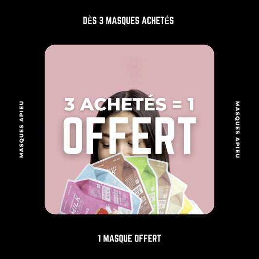 [A'PIEU] 3 Masques achetés = 1 OFFERT